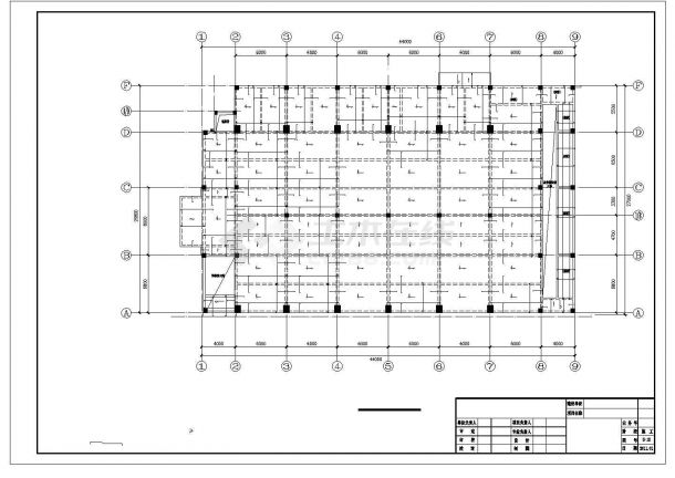某地区二层体育馆预应力梁混凝土结构设计施工CAD图纸-图二