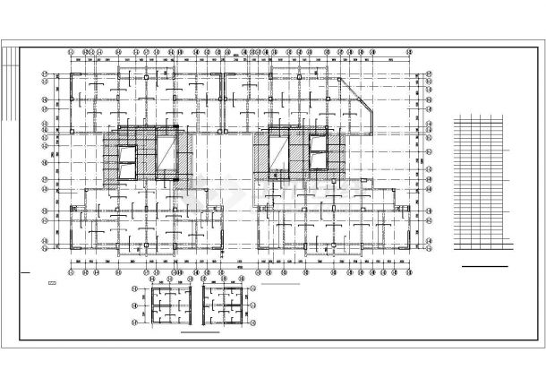 某地区高层框架及剪力墙结构设计施工CAD图纸-图一