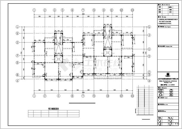 某地区高层坡屋顶住宅楼剪力墙结构设计施工CAD图纸-图二