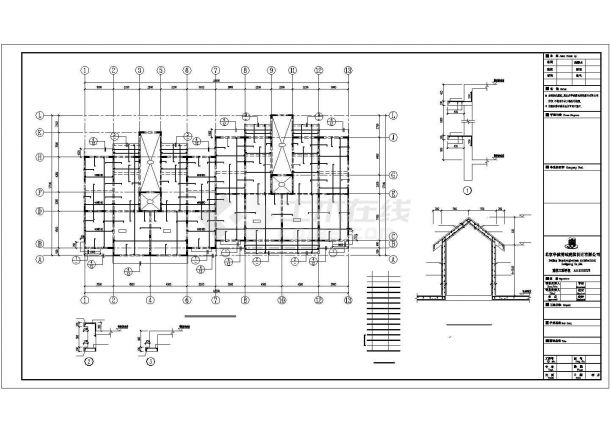 某地区高层小区住宅楼剪力墙结构设计施工CAD图纸-图一