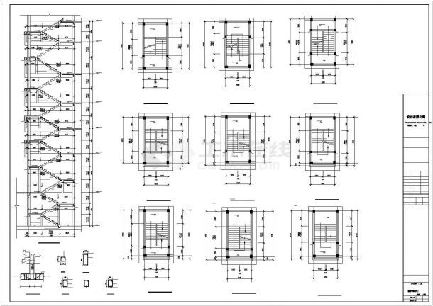 某地区六层商业综合楼建筑办公室结构设计施工CAD图纸-图二