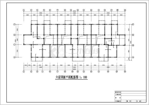 某地区六层住宅楼底部框架抗震墙结构设计施工CAD图纸-图一