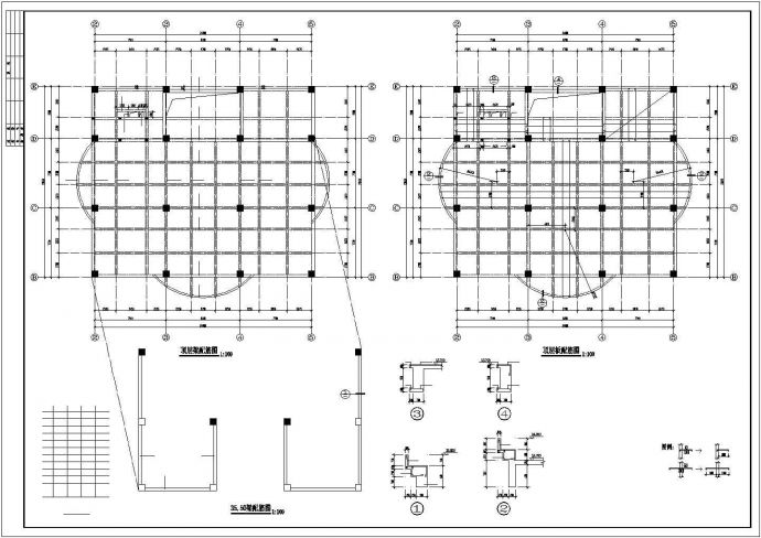 某框架结构行政办公楼建筑设计施工CAD图纸_图1