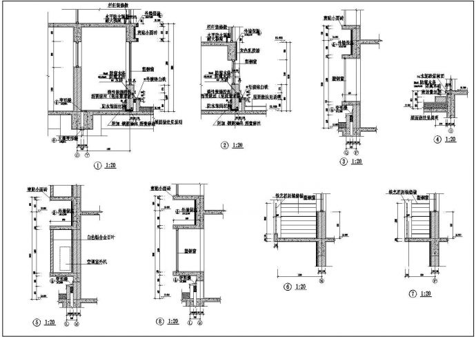 某经典幕墙及节点CAD构造设计完整大样_图1