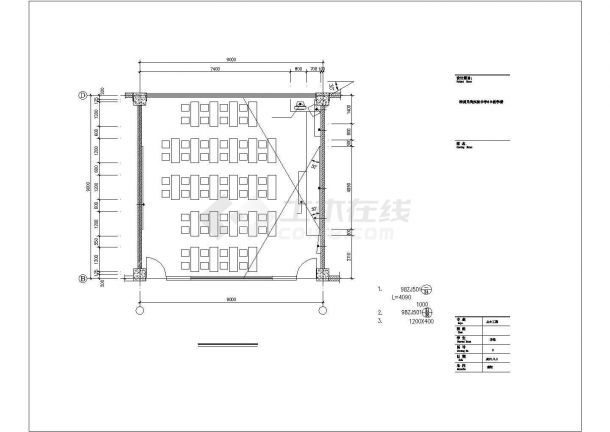 2868平米六层教学楼建筑施工cad图（含计算书，毕业设计)-图一