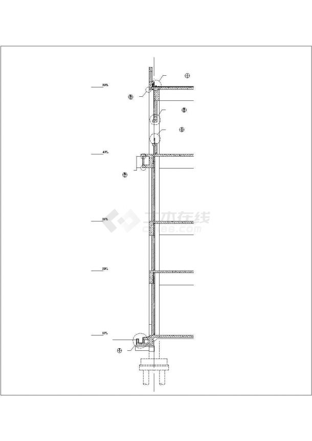 某外墙剖面CAD节点设计详图-图一