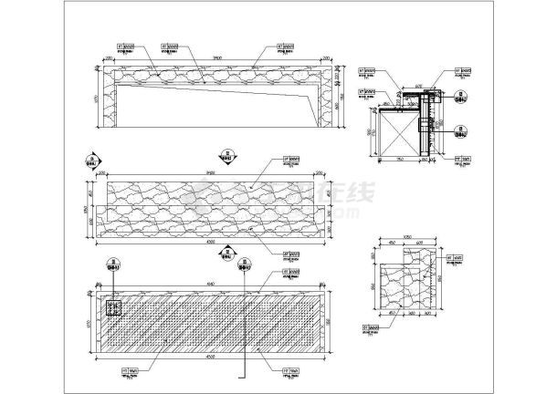 某接待台CAD设计施工平立面图纸-图一