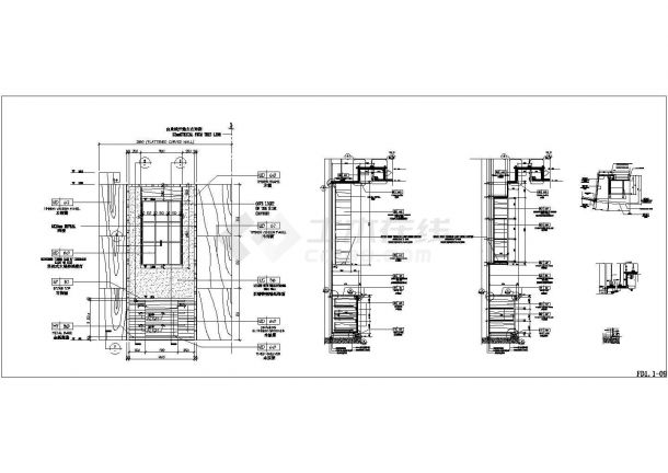  A wine cabinet CAD construction plan node diagram - Figure 1