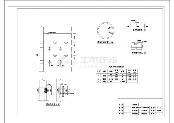 某农田水利单体CAD全套构造完整设计图-图一