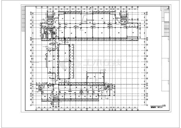 1万平某五层大学教学楼建筑施工cad图，共十二张-图二