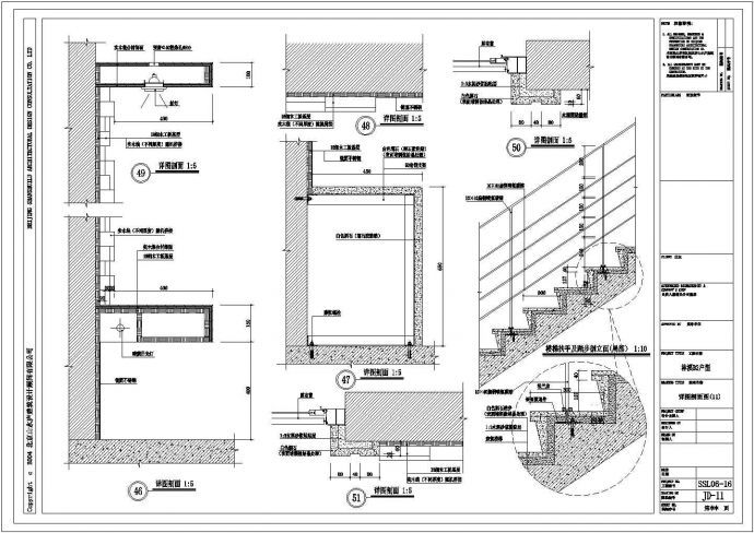 某美式别墅节点CAD设计完整平立面详图_图1