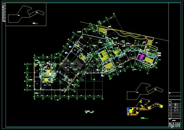下沉式8层商业综合广场（商业及办公）建筑结构设计施工图-图二