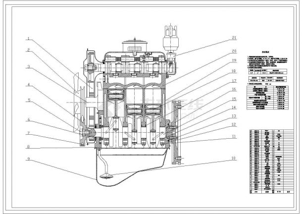 某柴油机装配图CAD节点构造设计-图二