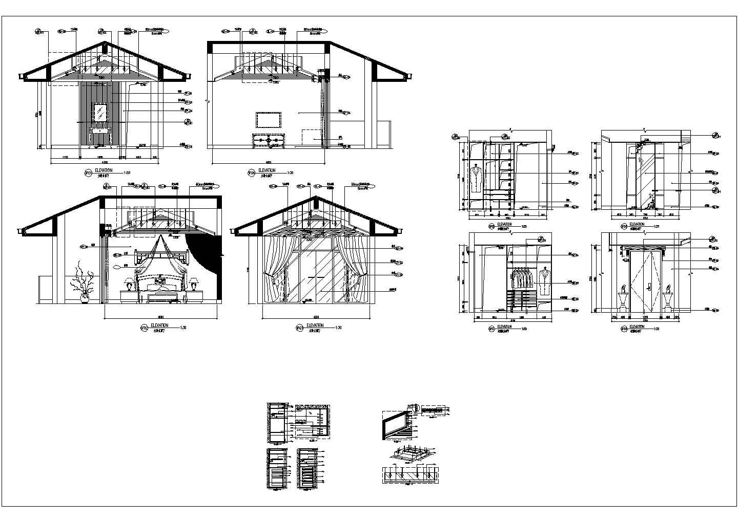 某别墅主卧装饰CAD设计节点构造详图