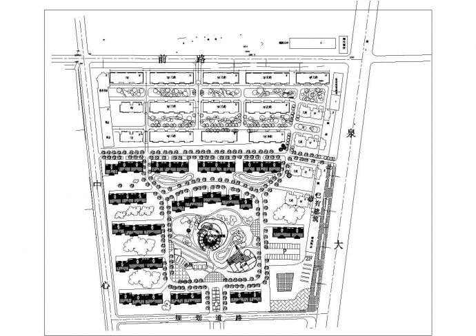 某住宅小区规划CAD大样完整设计方案_图1