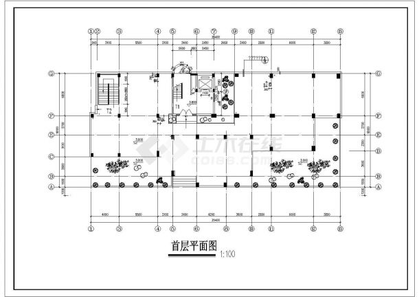 苏州市馨都花园小区13层框架结构住宅楼建筑设计CAD图纸（含架空层）-图一