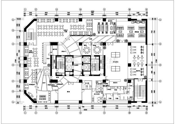 某公寓会所CAD详细构造设计完整装修图-图二
