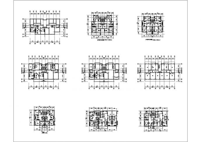某住宅户型CAD全套设计完整平面图_图1
