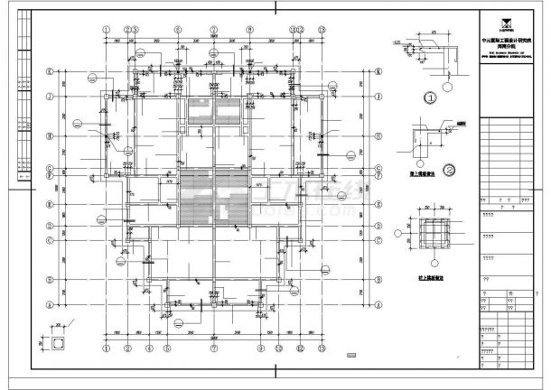 某高校教学综合楼建筑结构设计施工CAD图纸-图一