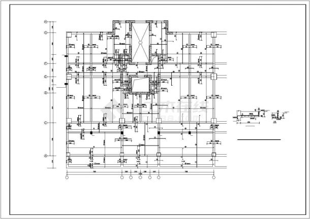 某框架剪力墙结构高层住宅楼设计施工CAD图纸-图一