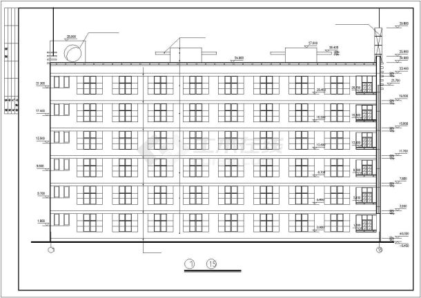 某多层教学楼建筑结构设计施工CAD图纸-图二