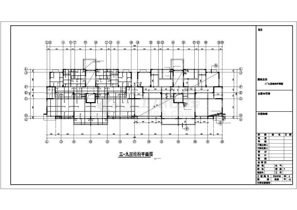 某高层住宅楼剪力墙结构设计施工CAD图纸-图二