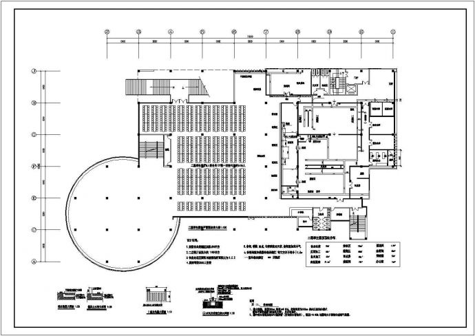 某技校食堂CAD详细平立面构造图纸_图1