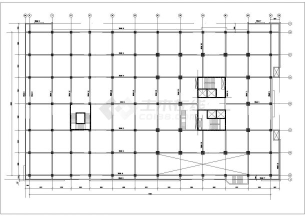某国外高层办公楼结构设计施工CAD图纸-图一