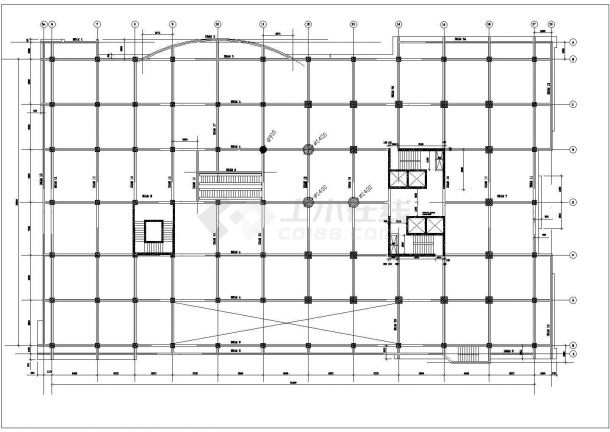 某国外高层办公楼结构设计施工CAD图纸-图二
