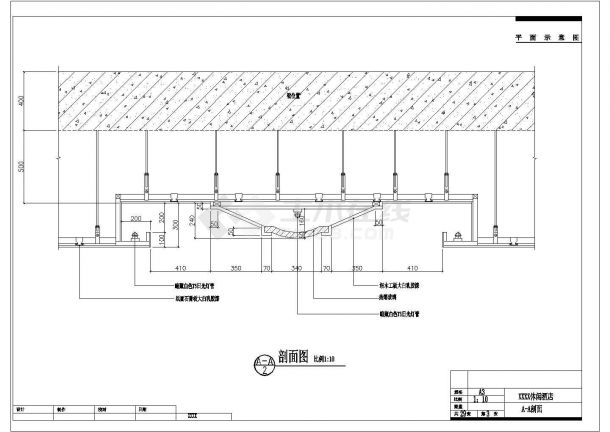 某桑拿洗浴吊顶CAD设计全套构造详图-图一