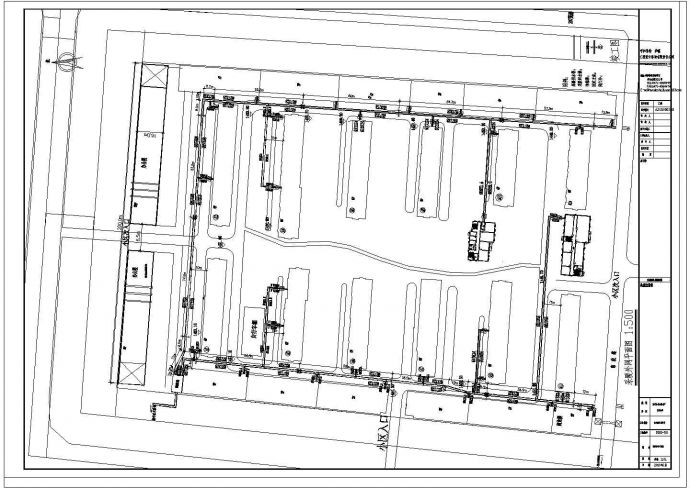某商住楼采暖通CAD构造外网平面图_图1