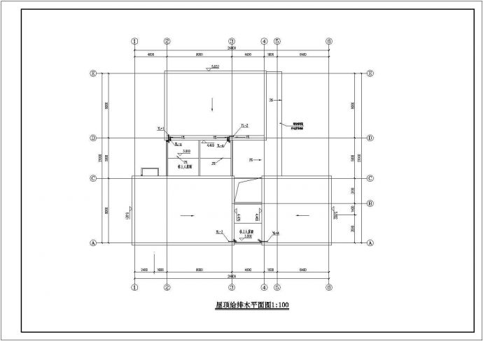 某展示厅配套管理用房CAD给排水设计图_图1