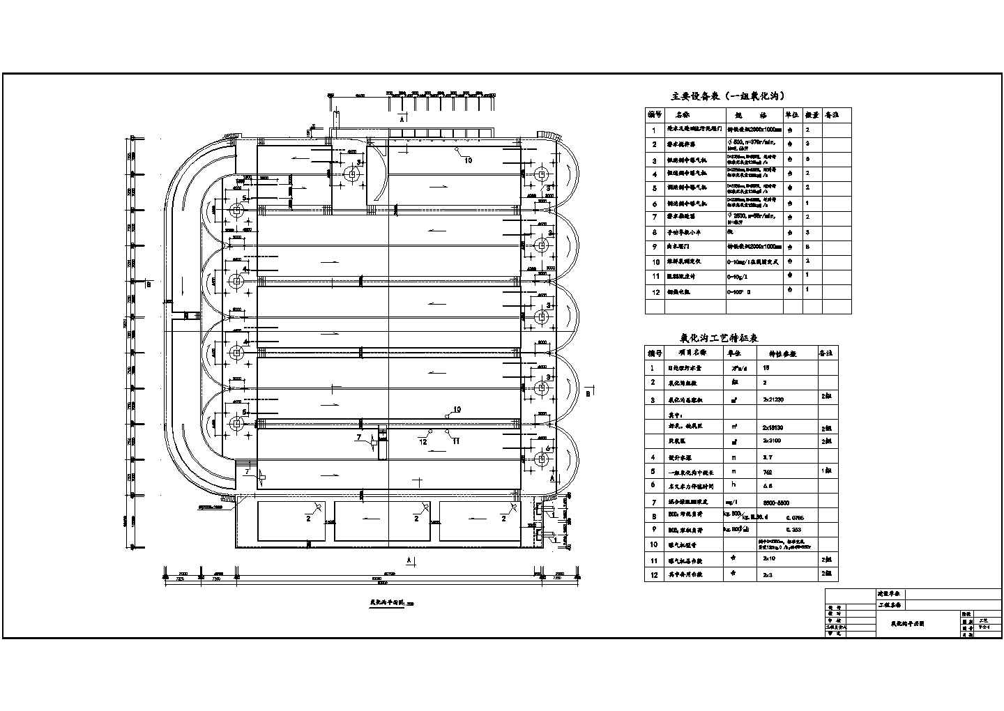 某氧化沟CAD节点构造设计施工图纸