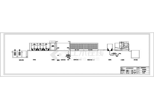 某印染废水深度处理工艺CAD设计流程图-图二