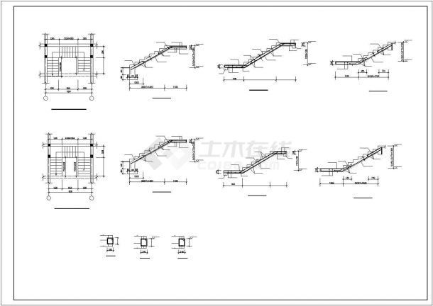 某商用楼框架结构建筑设计施工CAD图纸-图一