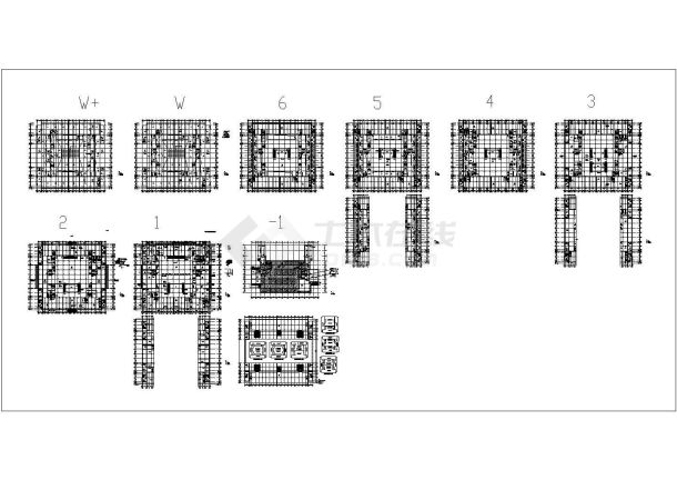 某大型超市平面设计图CAD建筑施工含各层平面-图一
