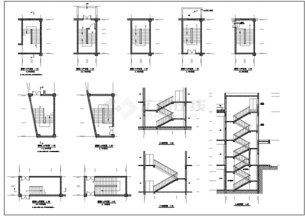 某中型超市建筑CAD设计节点完整施工图-图一