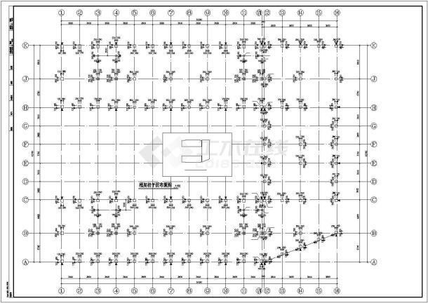 某地区框架结构贸易中心建筑设计施工CAD图纸-图二