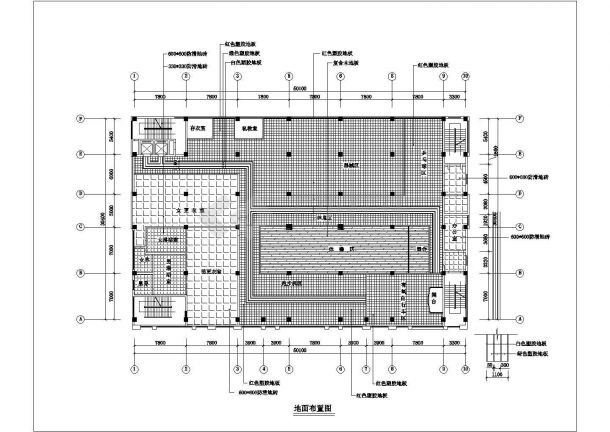 某大型健身中心CAD建筑构造设计施工详细图-图一