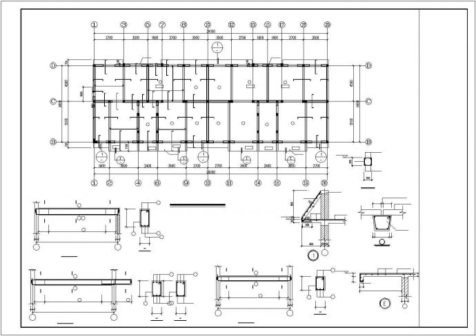 某四层商住楼砖混结构建筑设计施工CAD图纸_图1