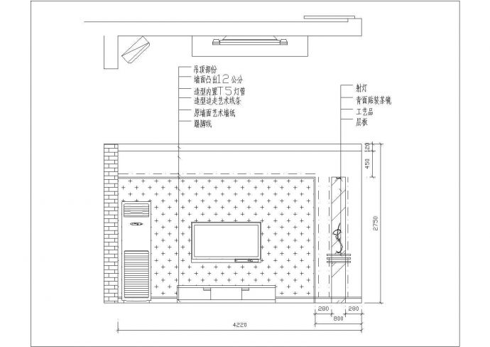 某家装126平方CAD室内装修设计构造施工图纸_图1