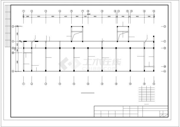 安徽某五层框架教学楼建筑施工图纸（含设计说明）-图二
