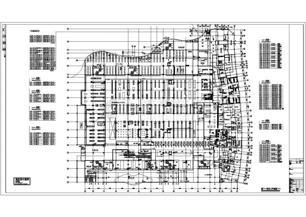 某大型超市CAD构造详细设计平面图-图一
