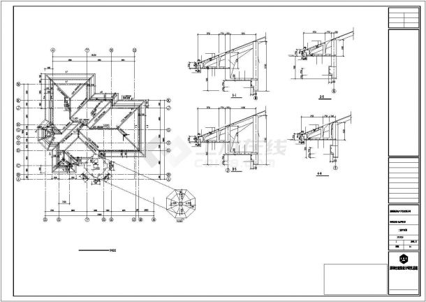 某剪力墙结构小型别墅建筑设计施工CAD图纸-图一