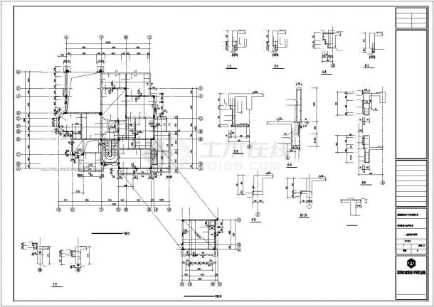某剪力墙结构小型别墅建筑设计施工CAD图纸-图二