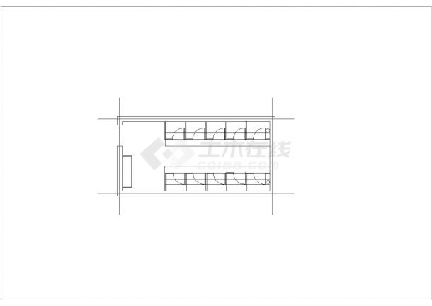 某剪力墙结构教学楼办公室改厕所建筑设计施工CAD图纸-图一