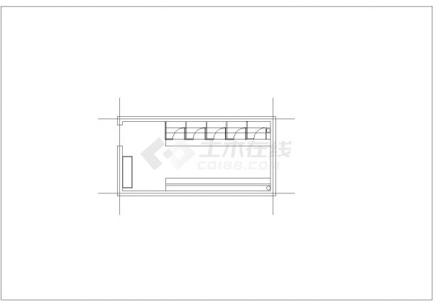 某剪力墙结构教学楼办公室改厕所建筑设计施工CAD图纸-图二