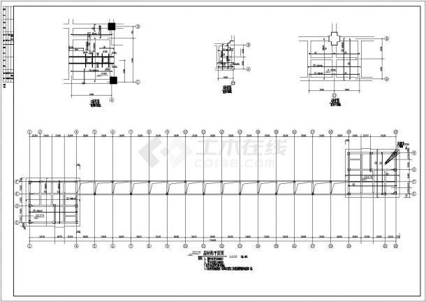 某框架结构宿舍综合楼建筑设计施工CAD图纸-图一