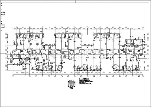 某框架结构宿舍综合楼建筑设计施工CAD图纸-图二