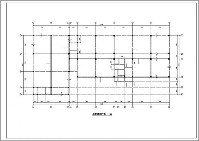 某框架结构学校四层教学楼建筑设计施工CAD图纸_图1
